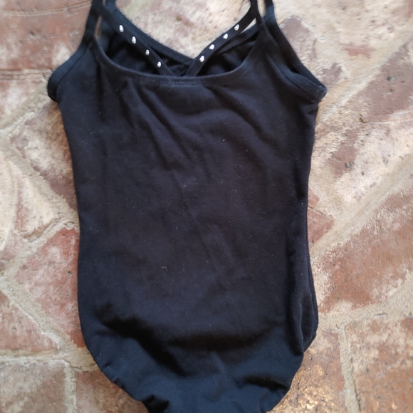 Freestyle Sleeveless Leotard Black 7/8 - Picture 2 of 4